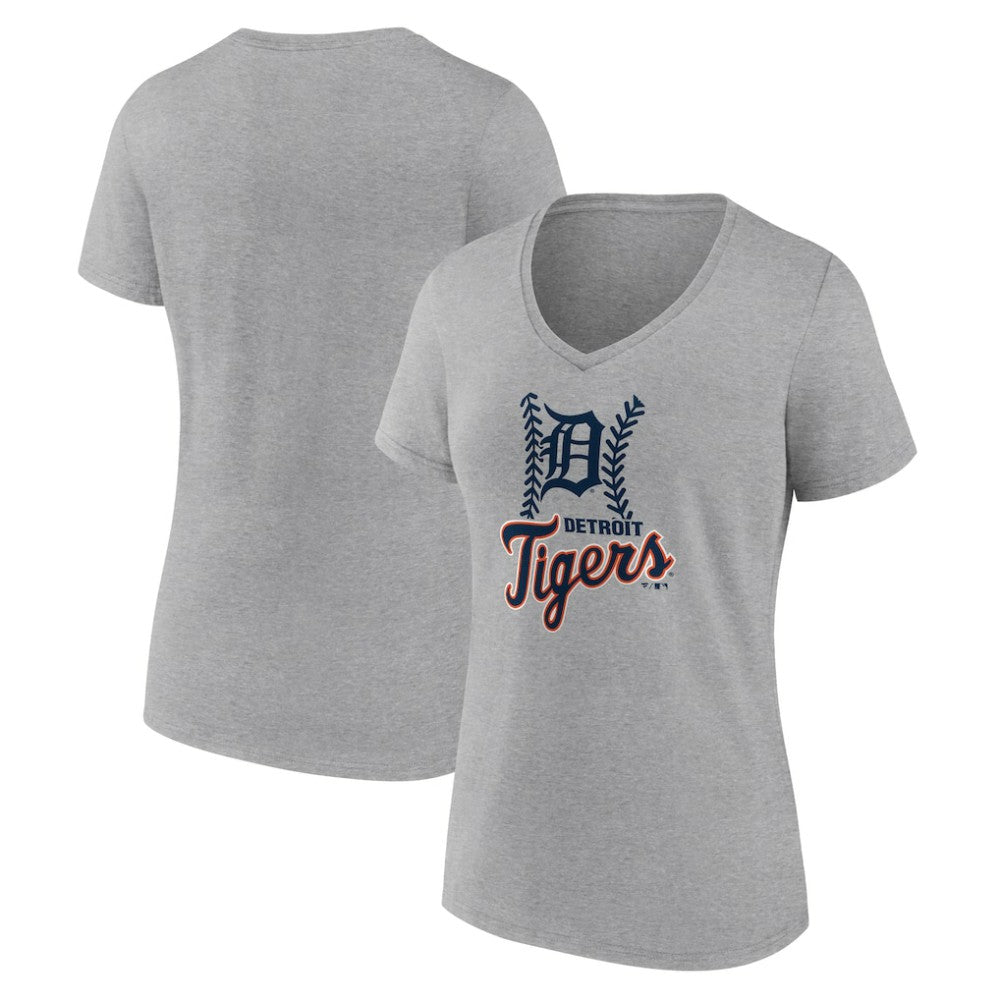 MLB Detroit Tigers Women's Fastball V-Neck T-Shirt