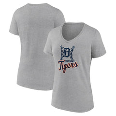 MLB Detroit Tigers Women's Fastball V-Neck T-Shirt