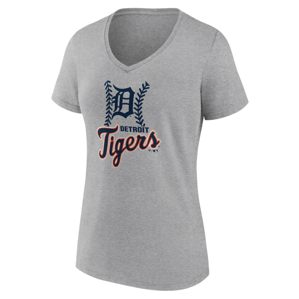 MLB Detroit Tigers Women's Fastball V-Neck T-Shirt