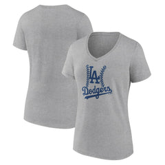 MLB Los Angeles Dodgers Women's Fastball V-Neck T-Shirt