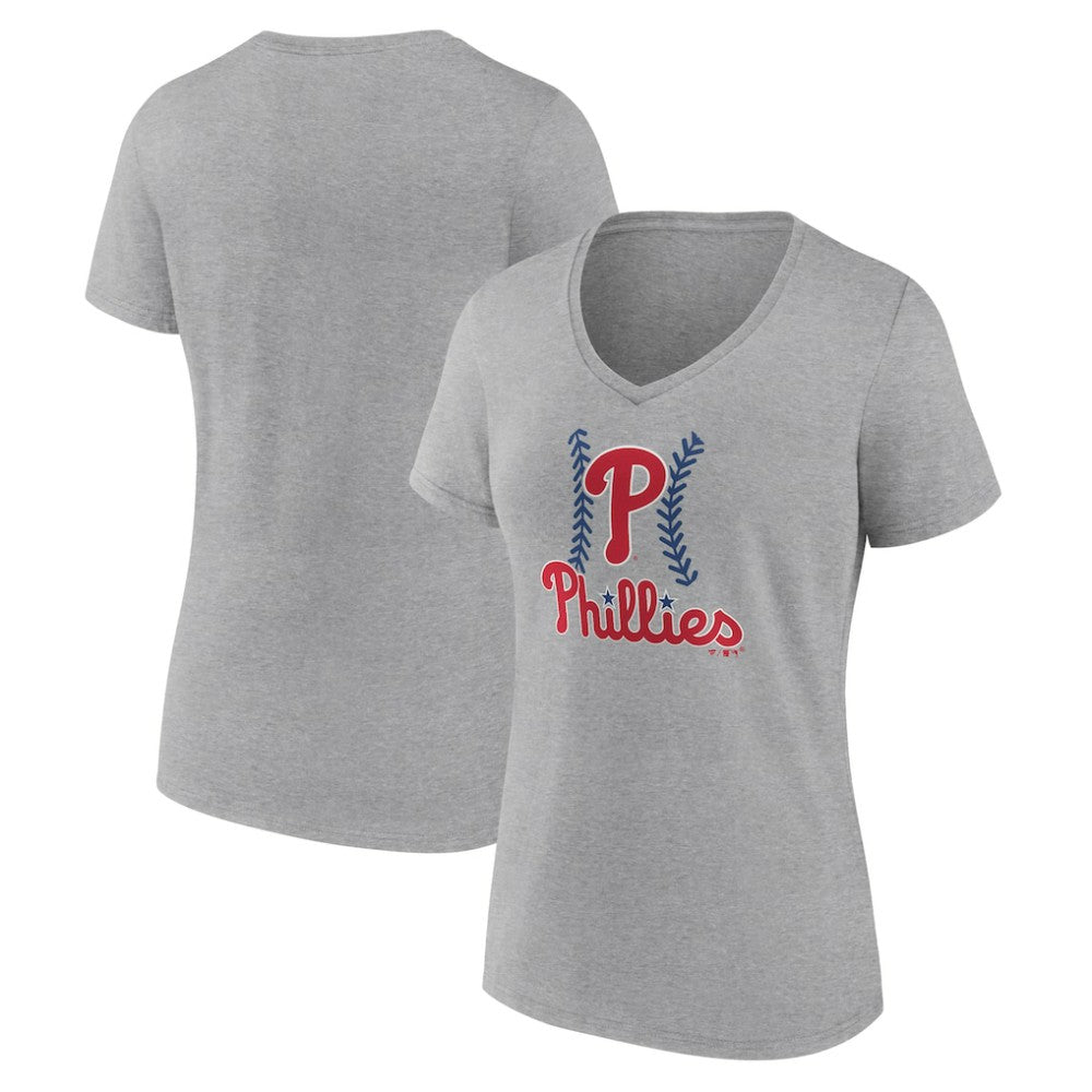 MLB Philadelphia Phillies Women's Fastball V-Neck T-Shirt