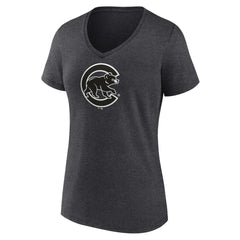MLB Chicago Cubs Women's Monochrome V-Neck T-Shirt