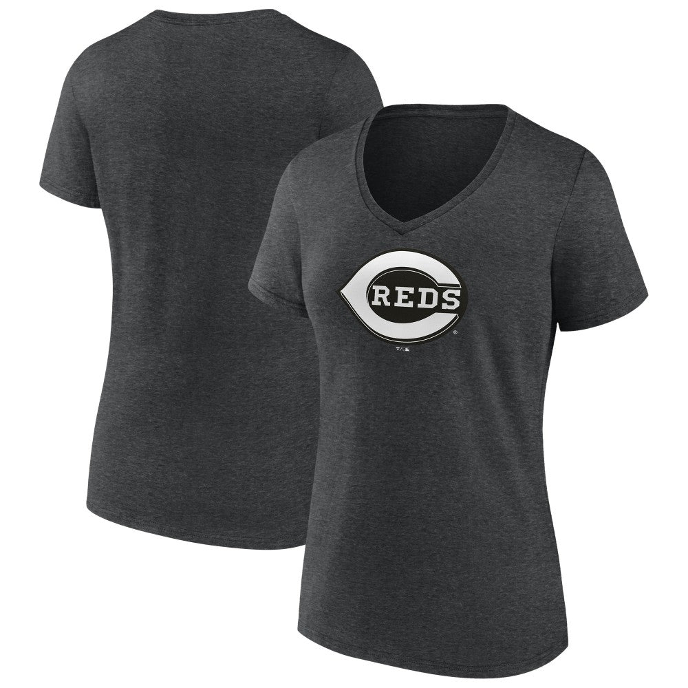 MLB Cincinnati Reds Women's Monochrome V-Neck T-Shirt