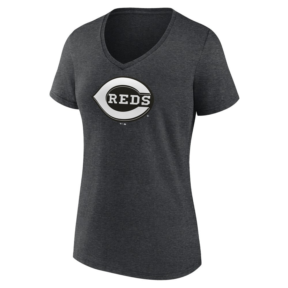 MLB Cincinnati Reds Women's Monochrome V-Neck T-Shirt
