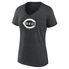 MLB Cincinnati Reds Women's Monochrome V-Neck T-Shirt