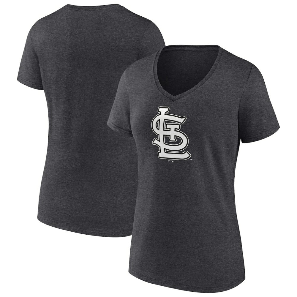 MLB St. Louis Cardinals Women's Monochrome V-Neck T-Shirt