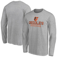 MLB Baltimore Orioles Evanston Stencil Long Sleeve T-Shirt