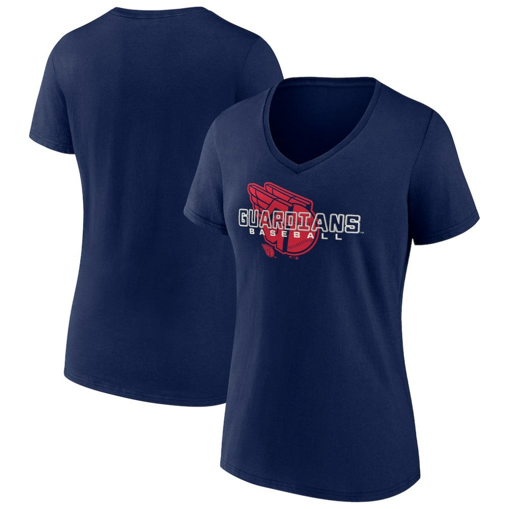 MLB Cleveland Guardians Women's Stellar V-Neck T-Shirt