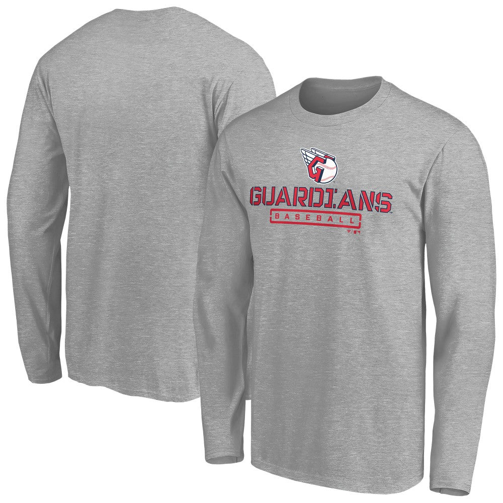 MLB Cleveland Guardians Evanston Stencil Long Sleeve T-Shirt