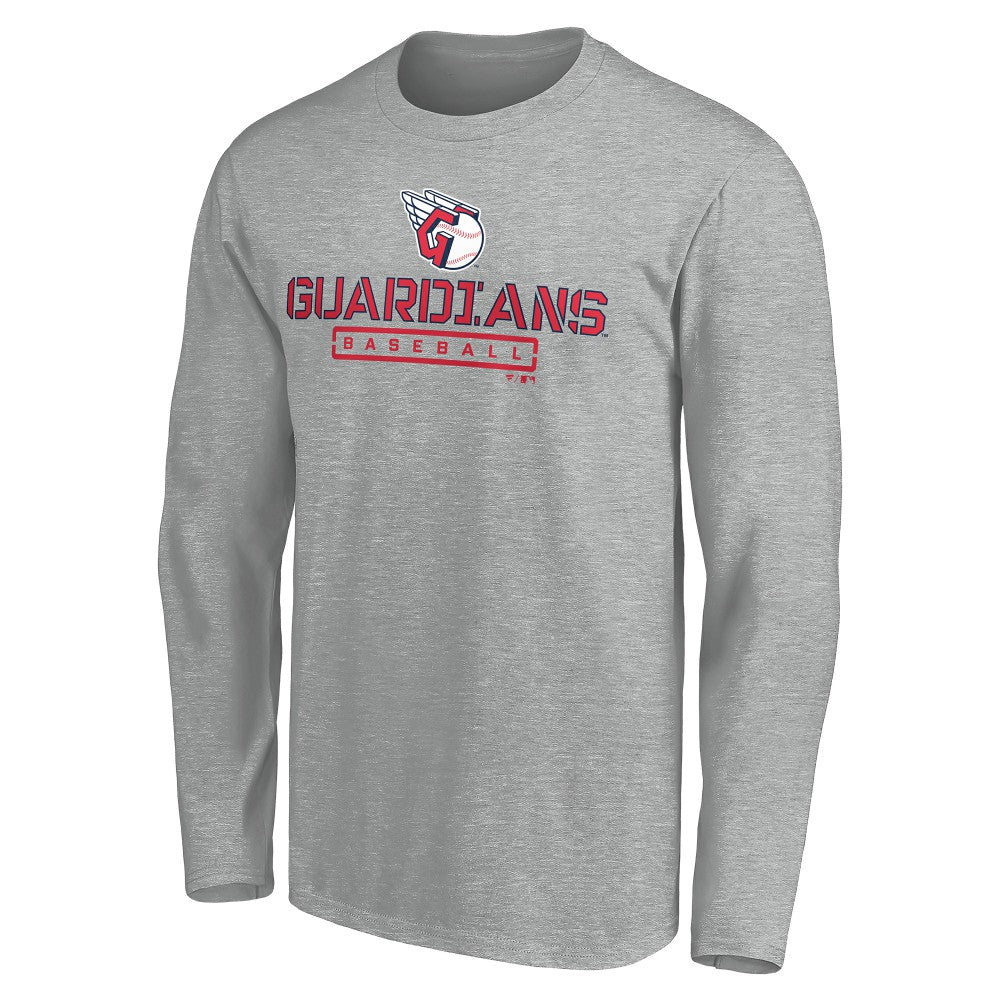MLB Cleveland Guardians Evanston Stencil Long Sleeve T-Shirt