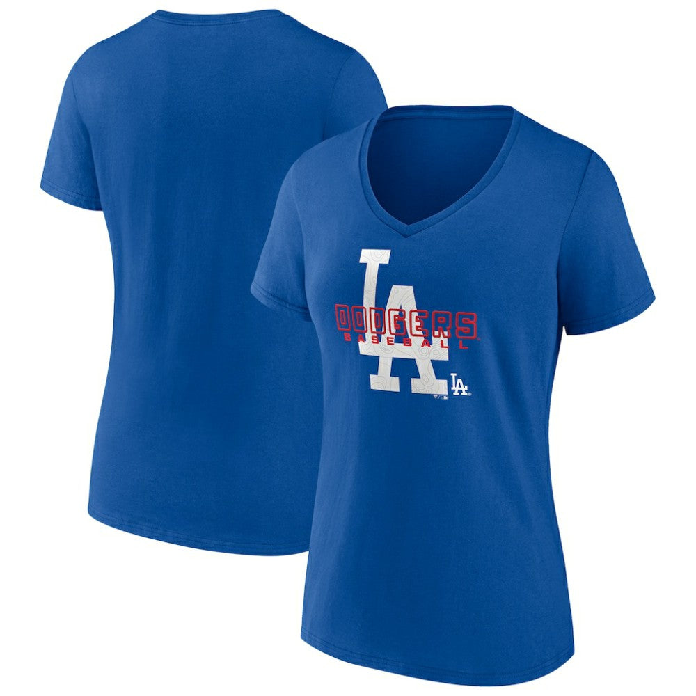 MLB Los Angeles Dodgers Women's Stellar V-Neck T-Shirt
