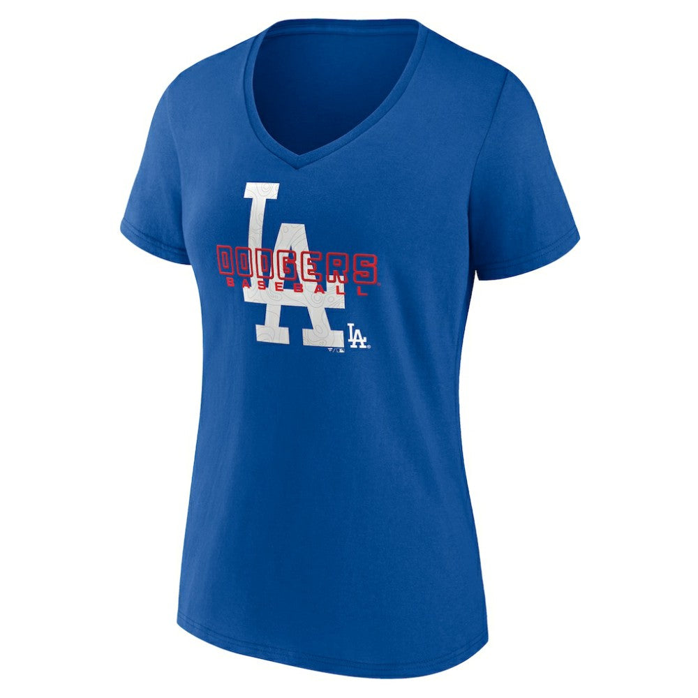 MLB Los Angeles Dodgers Women's Stellar V-Neck T-Shirt