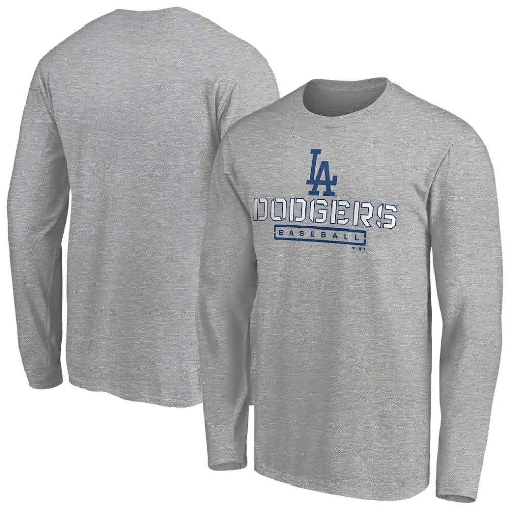 MLB Los Angeles Dodgers Evanston Stencil Long Sleeve T-Shirt