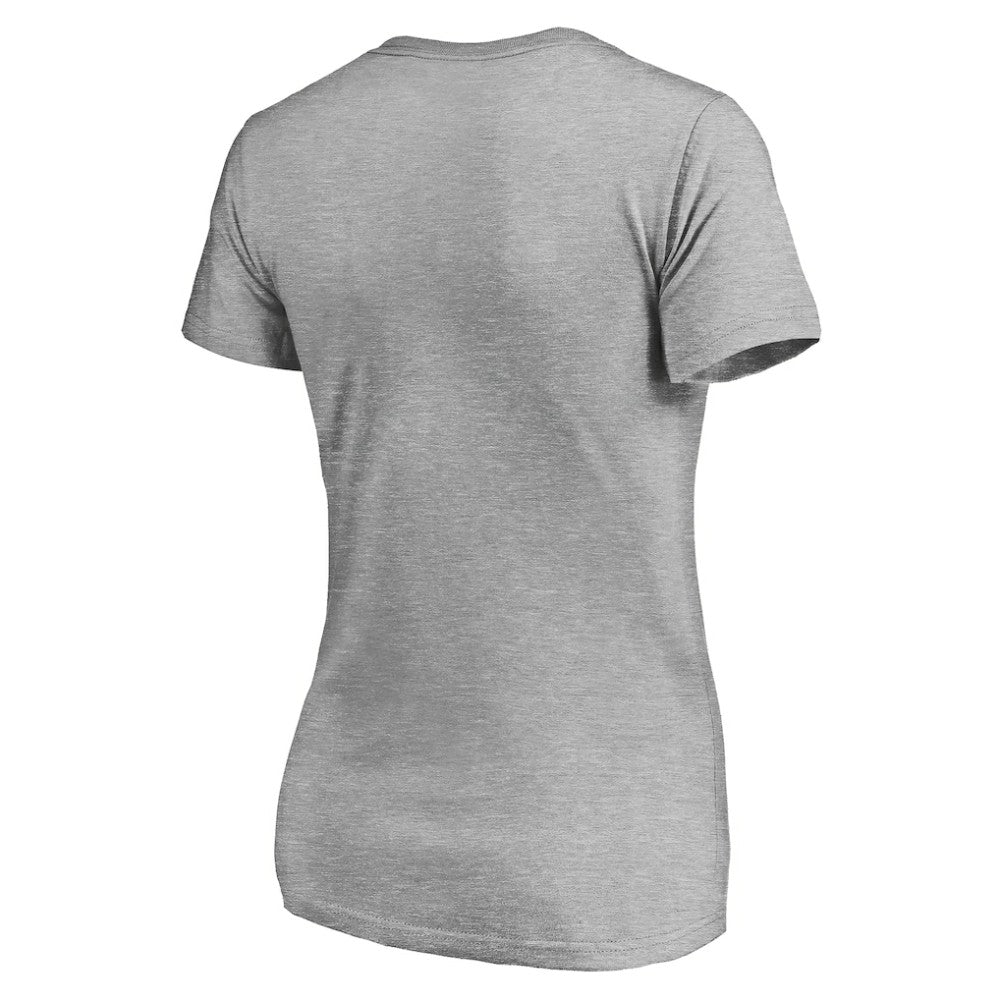 MLB Los Angeles Dodgers Women's Evanston Stencil V-Neck T-Shirt