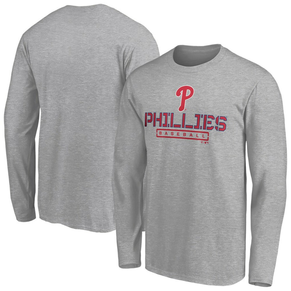 MLB Philadelphia Phillies Evanston Stencil Long Sleeve T-Shirt