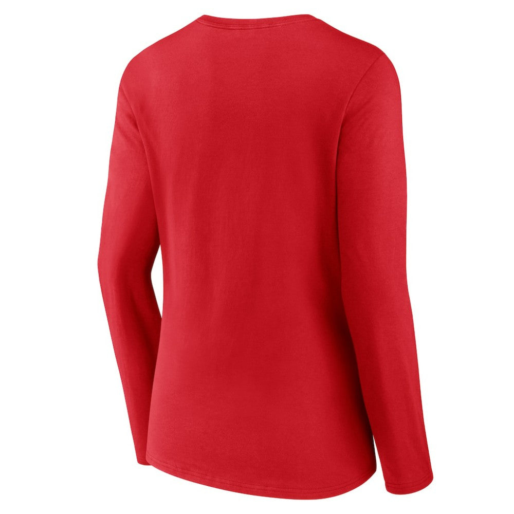 MLB St. Louis Cardinals Women's Stellar Long Sleeve V-Neck T-Shirt