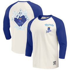 MLB Kansas City Royals Darius Rucker Collection by Fanatics Cooperstown Collection Raglan 3/4-Sleeve T-Shirt
