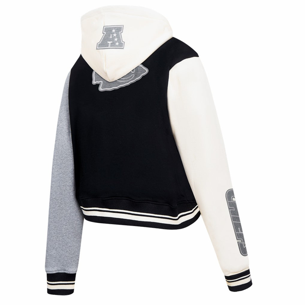 Pro Standard Women's Reverse French Terry Colorblock Full-Zip Hoodie - Kansas City Chiefs