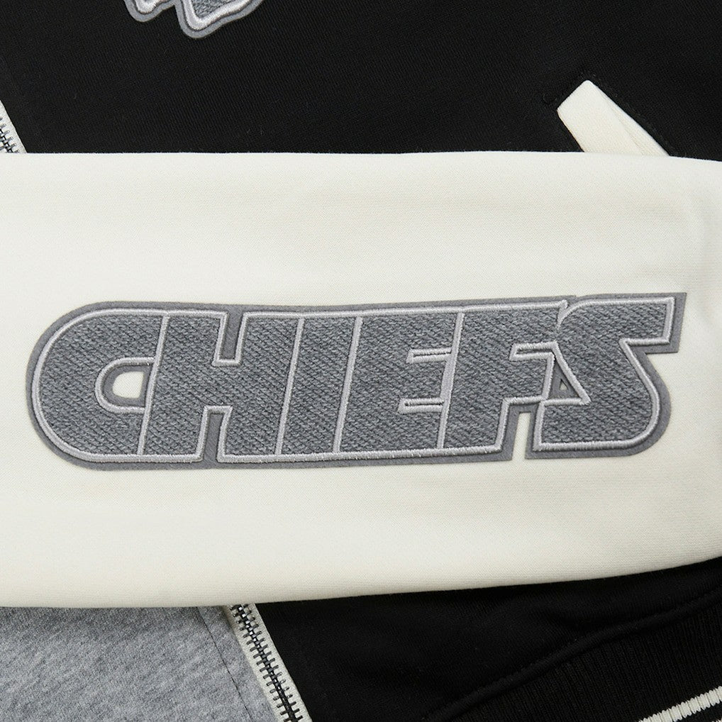 Pro Standard Women's Reverse French Terry Colorblock Full-Zip Hoodie - Kansas City Chiefs
