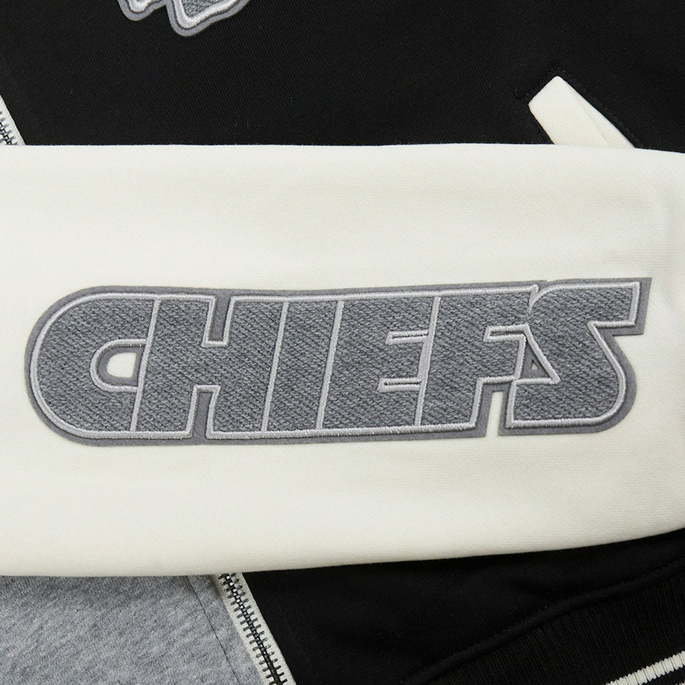 Pro Standard Women's Reverse French Terry Colorblock Full-Zip Hoodie - Kansas City Chiefs