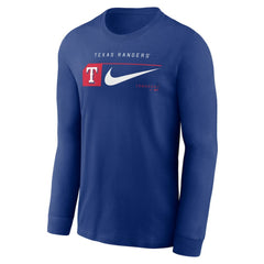 MLB Texas Rangers Nike Local Logo Swoosh Lockup Long Sleeve T-Shirt