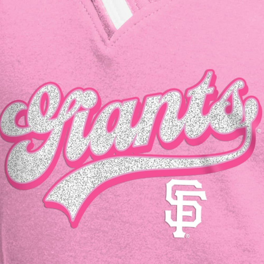 MLB San Francisco Giants New Era Girls Youth Mommy & Me Raglan V-Neck T-Shirt