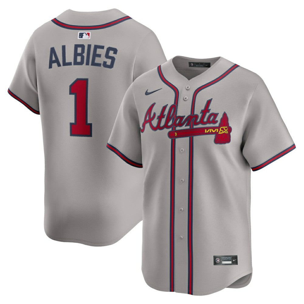 MLB Ozzie Albies Atlanta Braves Nike Road Limited Player Jersey