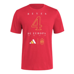 Spain National Team 2024 European Champions T-Shirt - Adidas Red