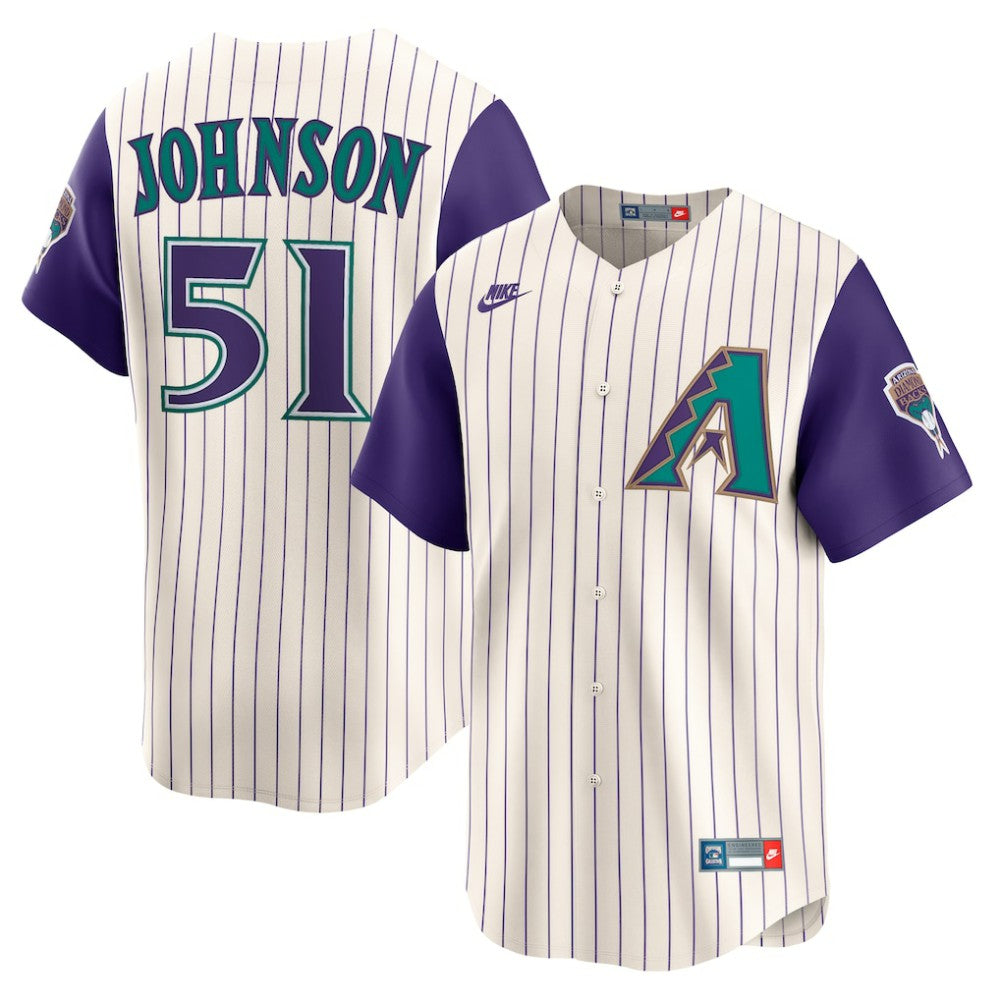 MLB Randy Johnson Arizona Diamondbacks Nike Throwback Cooperstown Collection Limited Jersey