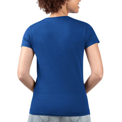 MLB Chicago Cubs G-III 4Her by Carl Banks Women's Super-Slim Fit Lightweight Flowers Graphic V-Neck T-Shirt