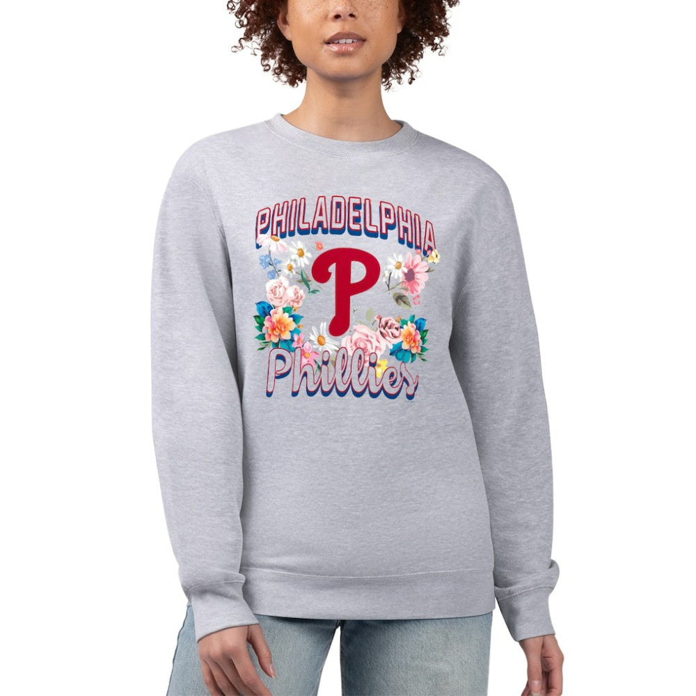 MLB Philadelphia Phillies G-III 4Her by Carl Banks Women's Flowers Graphic Pullover Sweatshirt
