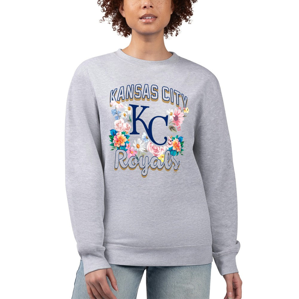 MLB Kansas City Royals G-III 4Her by Carl Banks Women's Flowers Graphic Pullover Sweatshirt