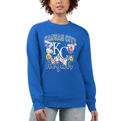 MLB Kansas City Royals G-III 4Her by Carl Banks Women's Flowers Graphic Pullover Sweatshirt