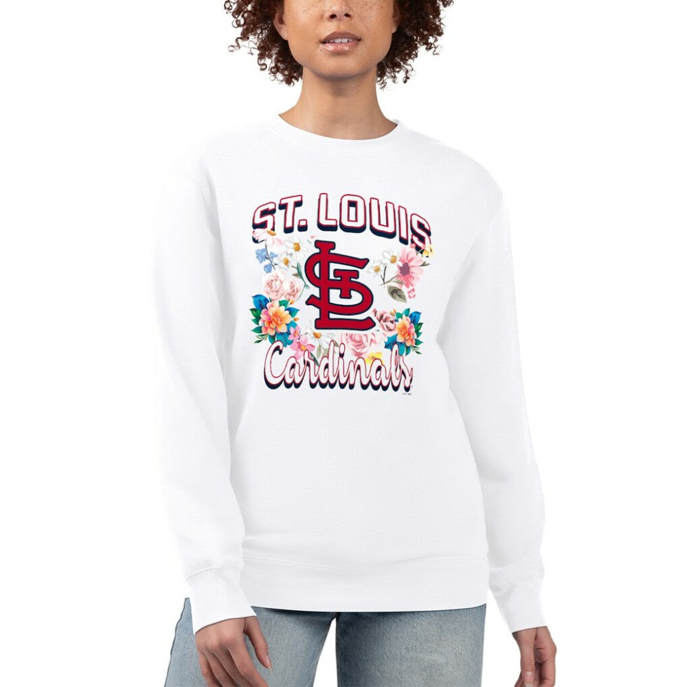 MLB St. Louis Cardinals G-III 4Her by Carl Banks Women's Flowers Graphic Pullover Sweatshirt