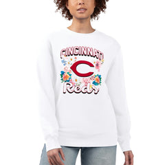 MLB Cincinnati Reds G-III 4Her by Carl Banks Women's Flowers Graphic Pullover Sweatshirt
