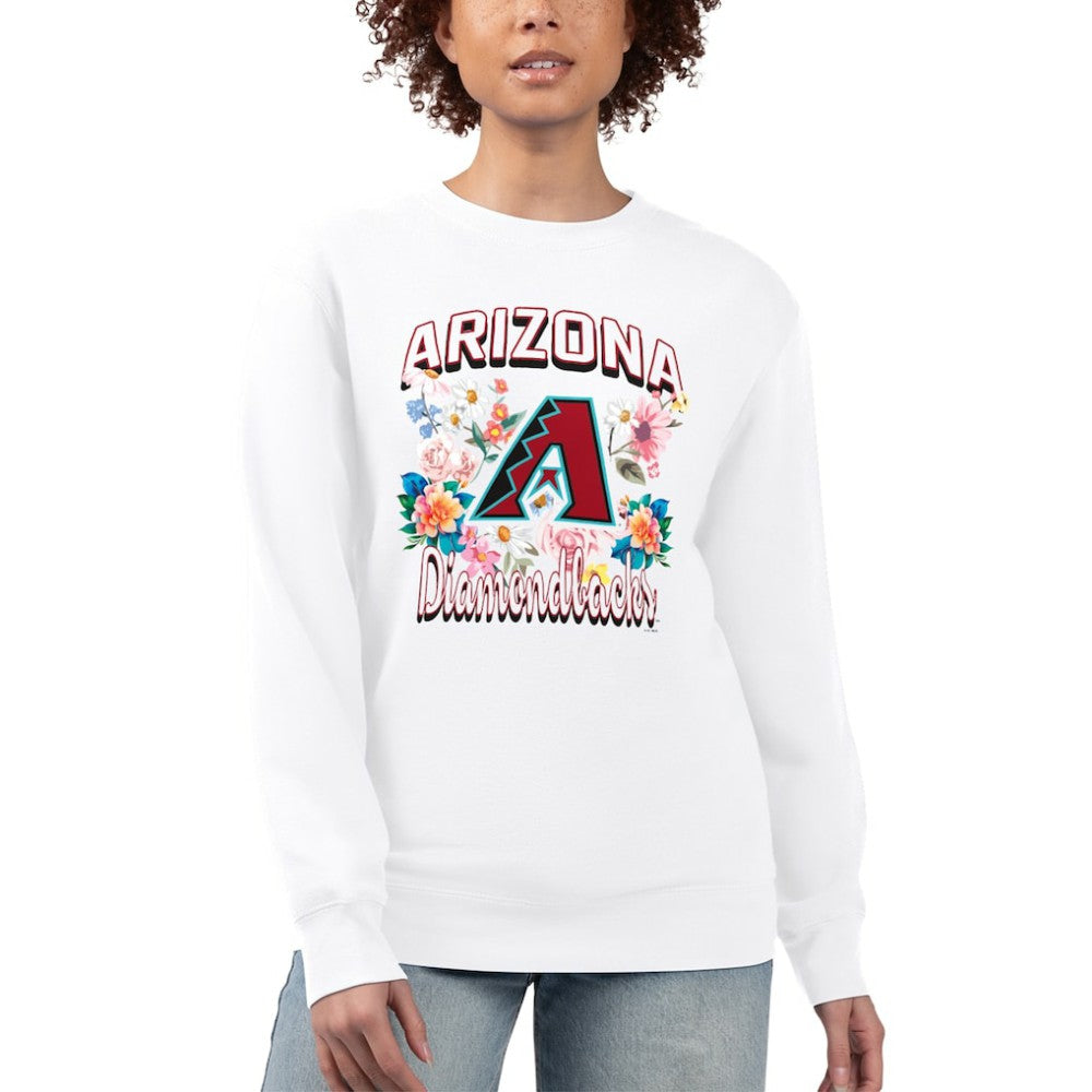 MLB Arizona Diamondbacks G-III 4Her by Carl Banks Women's Flowers Graphic Pullover Sweatshirt