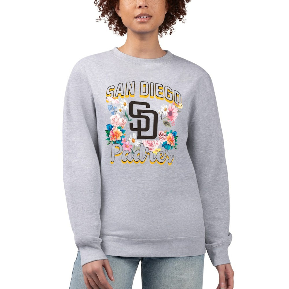 MLB San Diego Padres G-III 4Her by Carl Banks Women's Flowers Graphic Pullover Sweatshirt