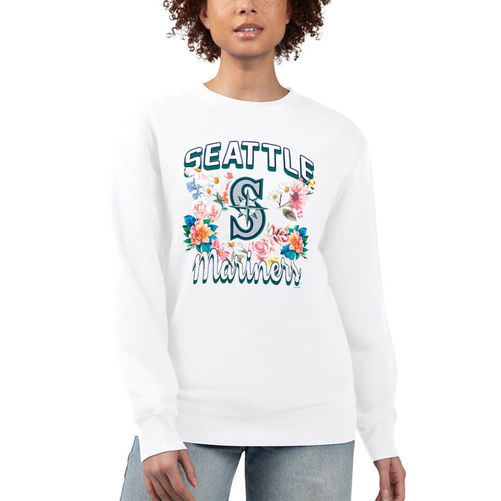 MLB Seattle Mariners G-III 4Her by Carl Banks Women's Flowers Graphic Pullover Sweatshirt