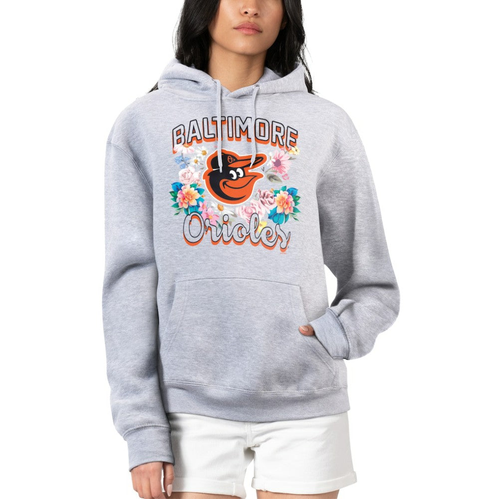 MLB Baltimore Orioles G-III 4Her by Carl Banks Women's Flowers Graphic Pullover Hoodie