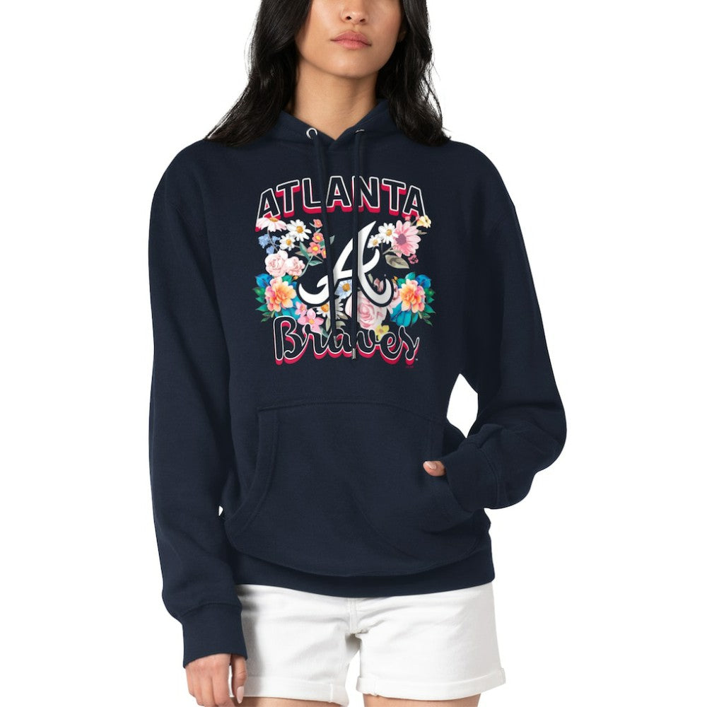 MLB Atlanta Braves G-III 4Her by Carl Banks Women's Flowers Graphic Pullover Hoodie