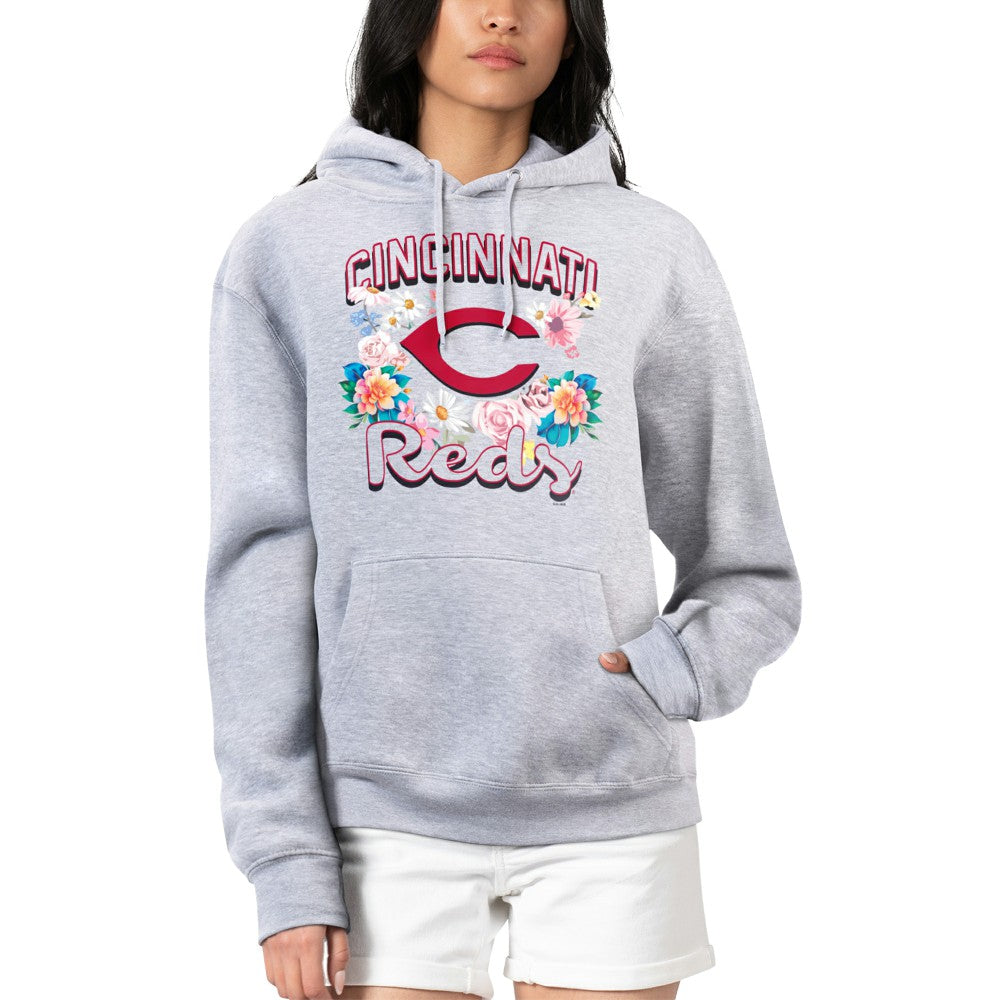 MLB Cincinnati Reds G-III 4Her by Carl Banks Women's Flowers Graphic Pullover Hoodie
