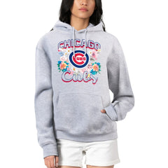 MLB Chicago Cubs G-III 4Her by Carl Banks Women's Flowers Graphic Pullover Hoodie