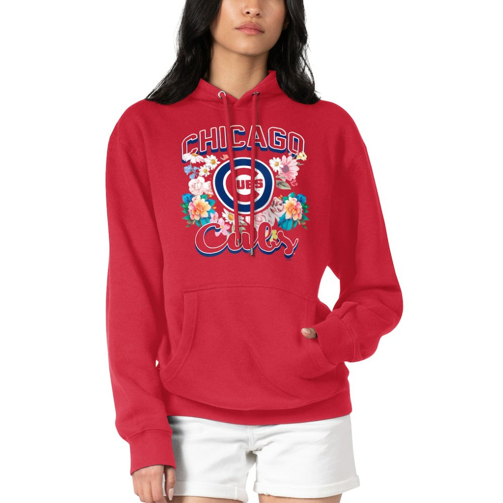 MLB Chicago Cubs G-III 4Her by Carl Banks Women's Flowers Graphic Pullover Hoodie