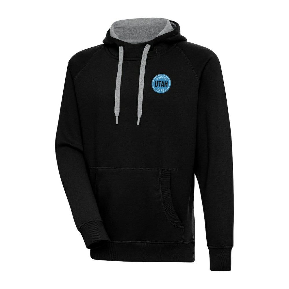 NHL Black Utah Mammoth Antigua Victory Pullover Hoodie