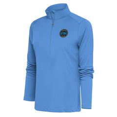 NHL Light Blue Utah Mammoth Antigua Women's Tribute Half-Zip Pullover Top