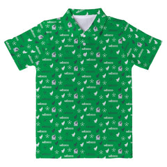 Mexico National Team Vive La Fete Youth All-Over Print Polo -  Green