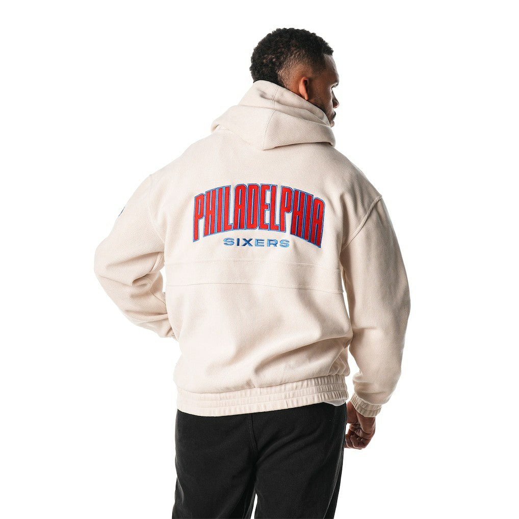 NBA Philadelphia 76ers The Wild Collective Unisex Corduroy Tri-Blend Pullover Hoodie