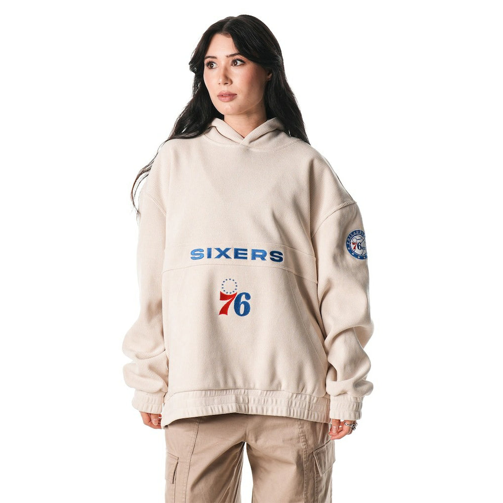 NBA Philadelphia 76ers The Wild Collective Unisex Corduroy Tri-Blend Pullover Hoodie