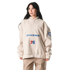 NBA Philadelphia 76ers The Wild Collective Unisex Corduroy Tri-Blend Pullover Hoodie