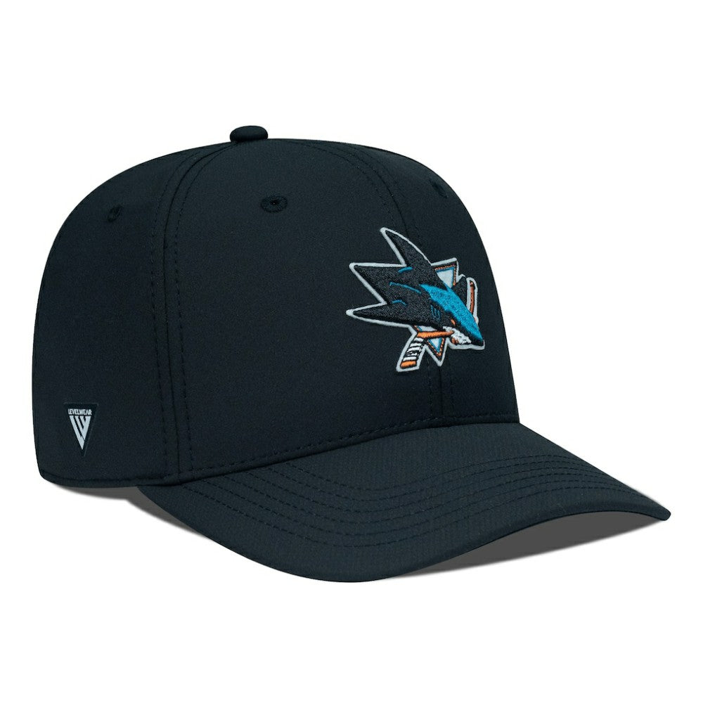 NHL Black San Jose Sharks Levelwear Rise Flex Hat